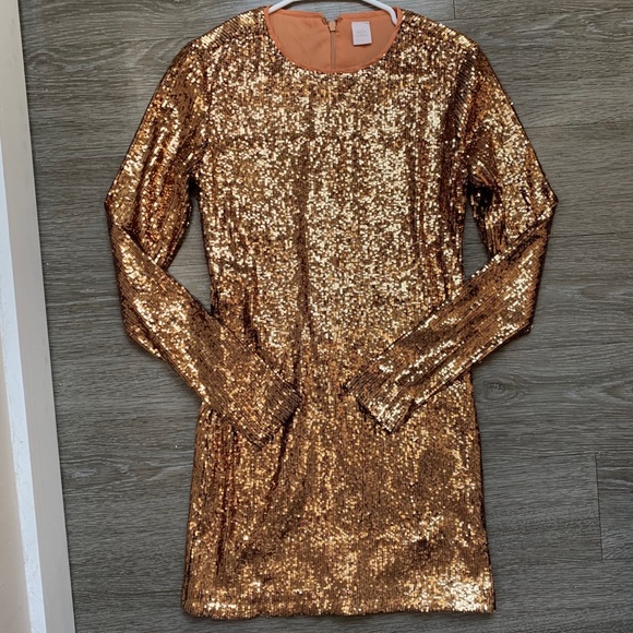 Bronze sparkle ale by Alessandra New Year’s Eve dress s - Picture 3 of 5